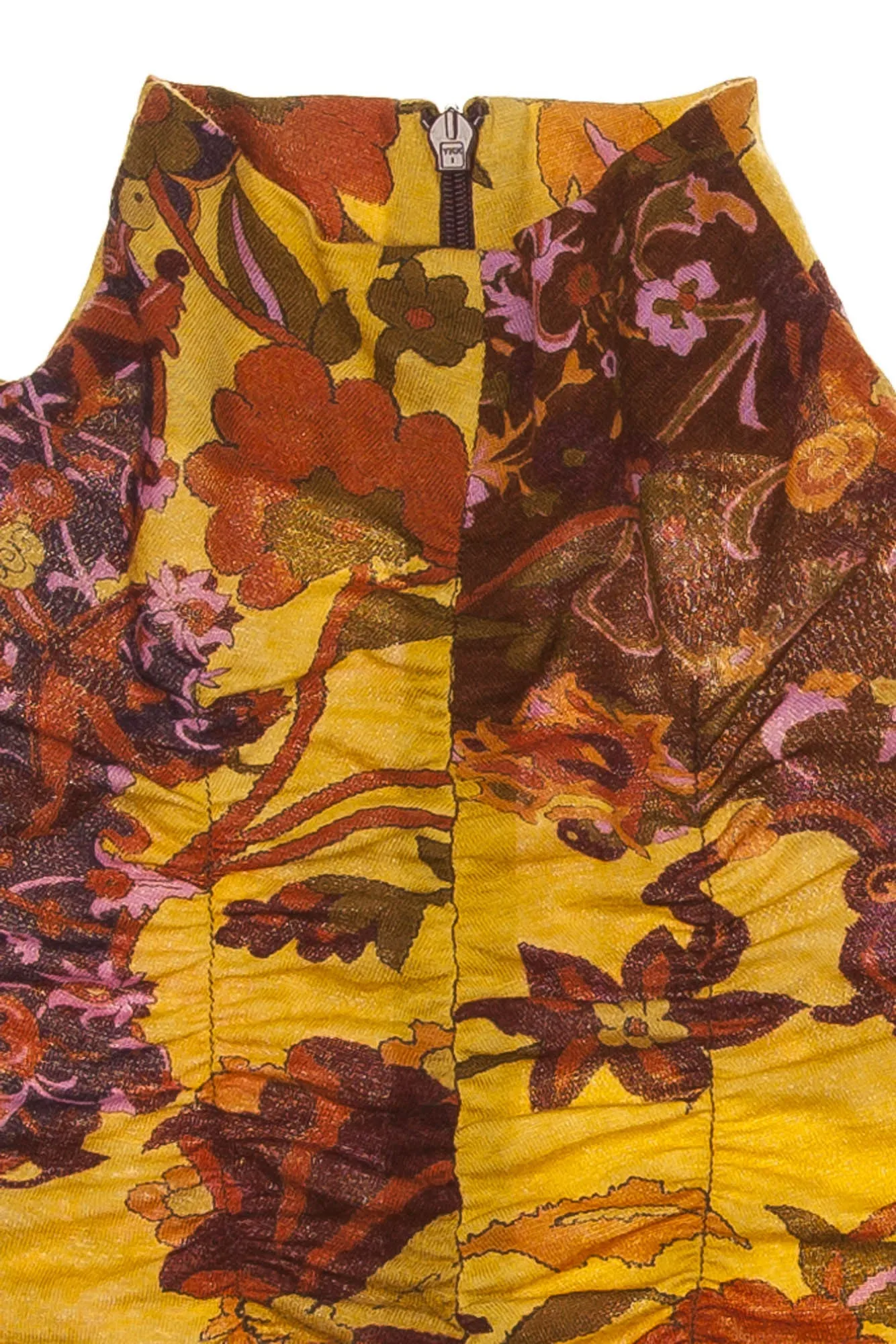 Kenzo - Floral 3/4 Sleeve Turtleneck Blouse -Size S