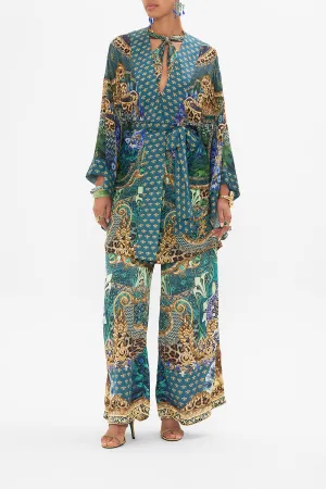 KIMONO WITH TIE BELT FAN DANCE