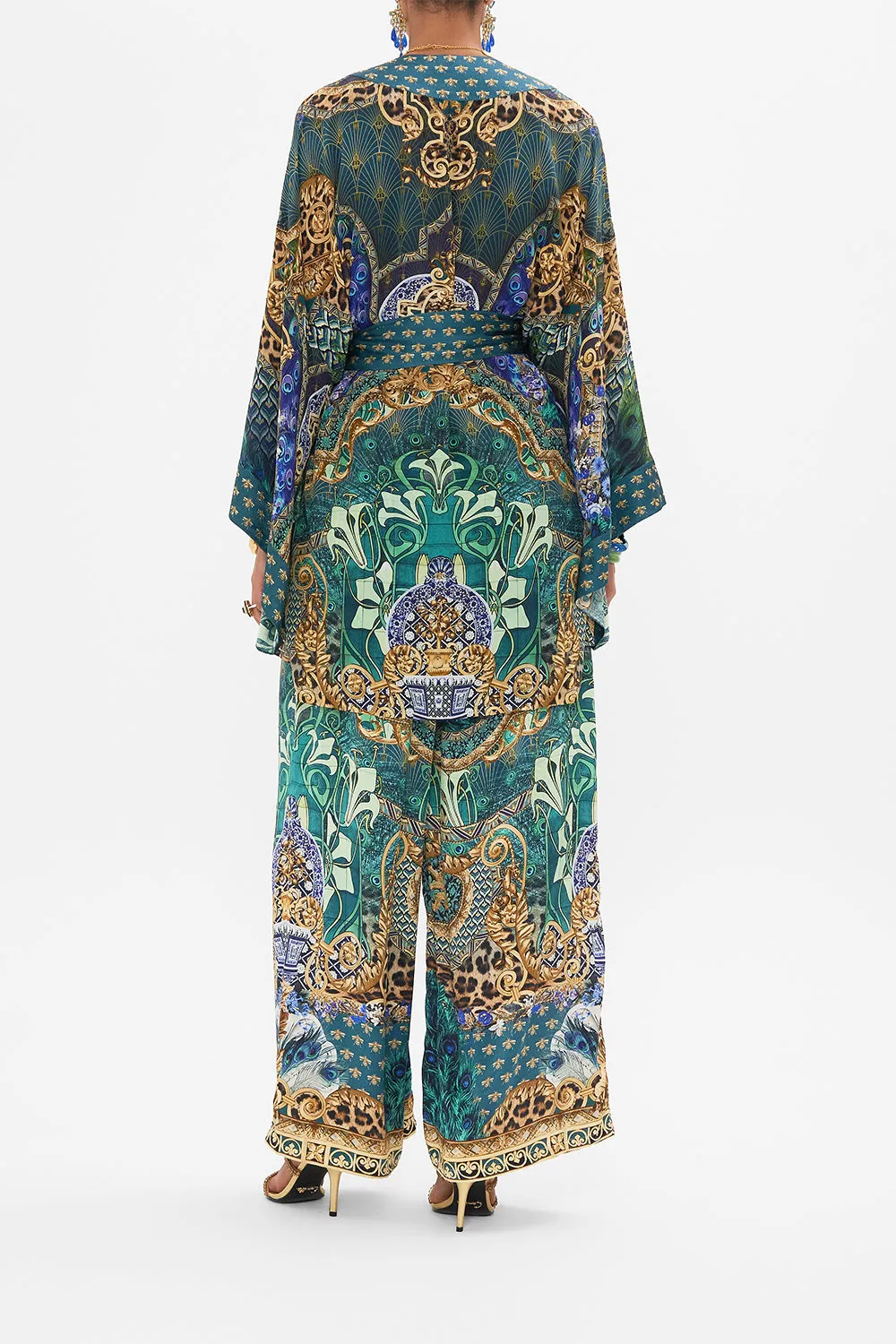 KIMONO WITH TIE BELT FAN DANCE