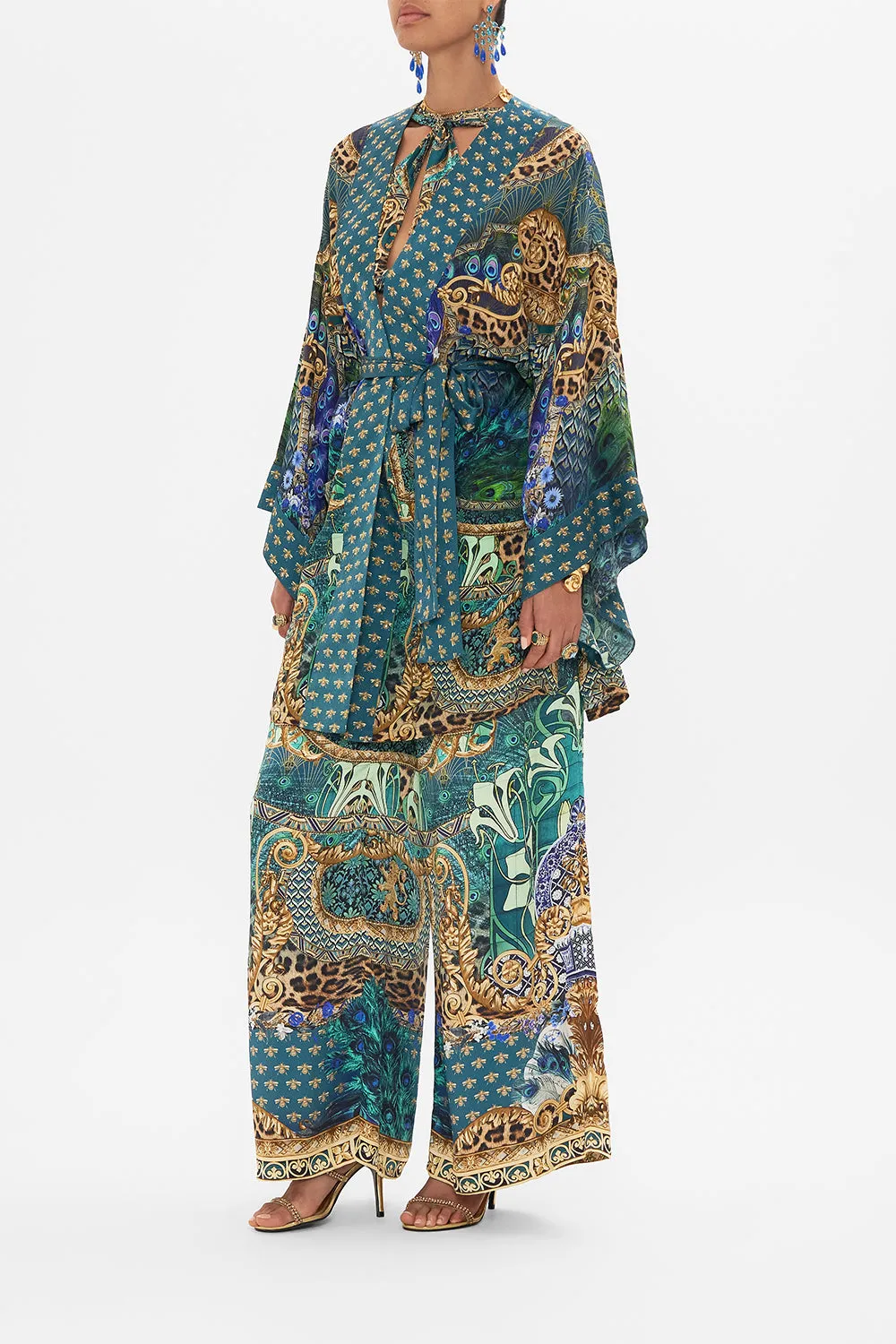 KIMONO WITH TIE BELT FAN DANCE