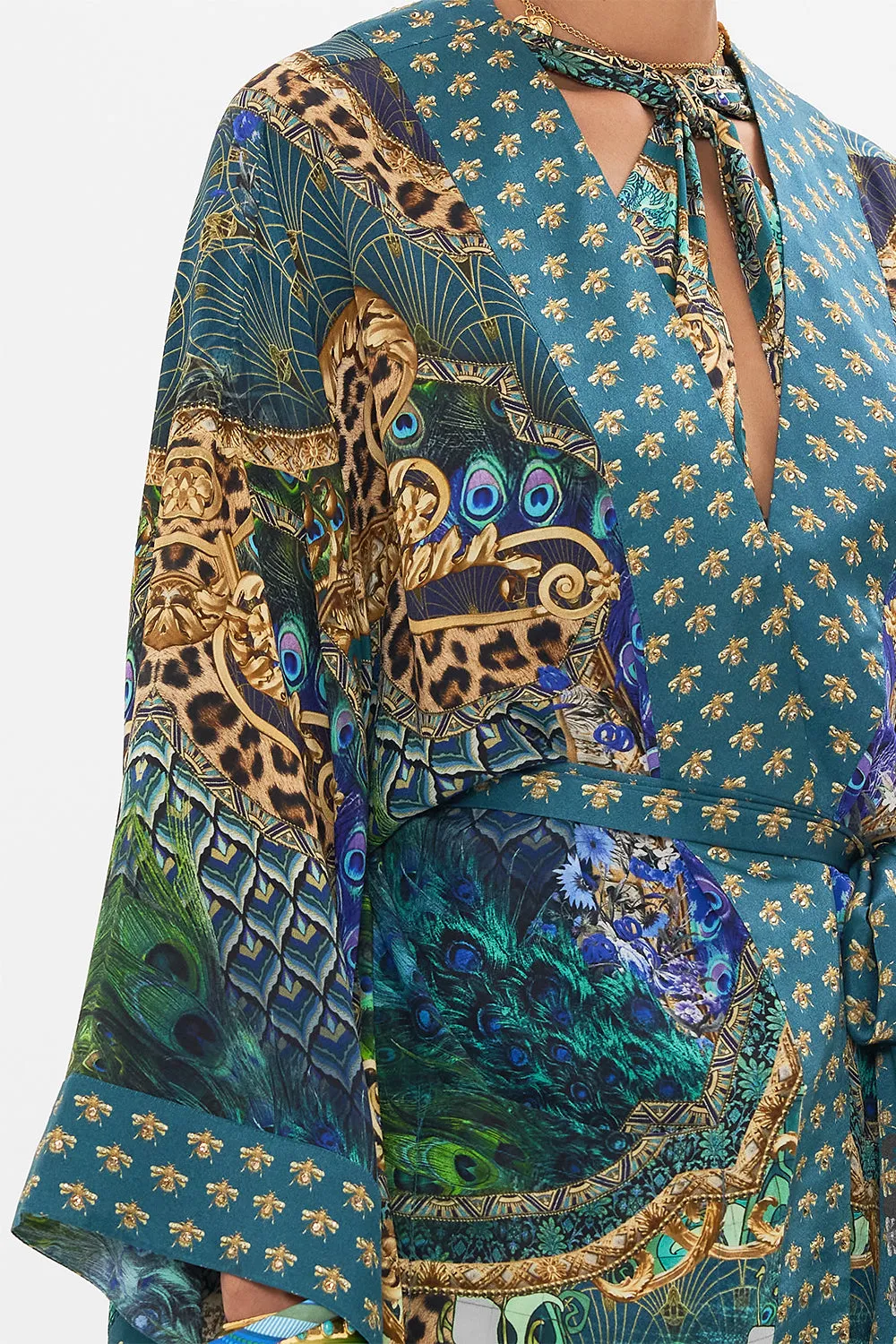KIMONO WITH TIE BELT FAN DANCE