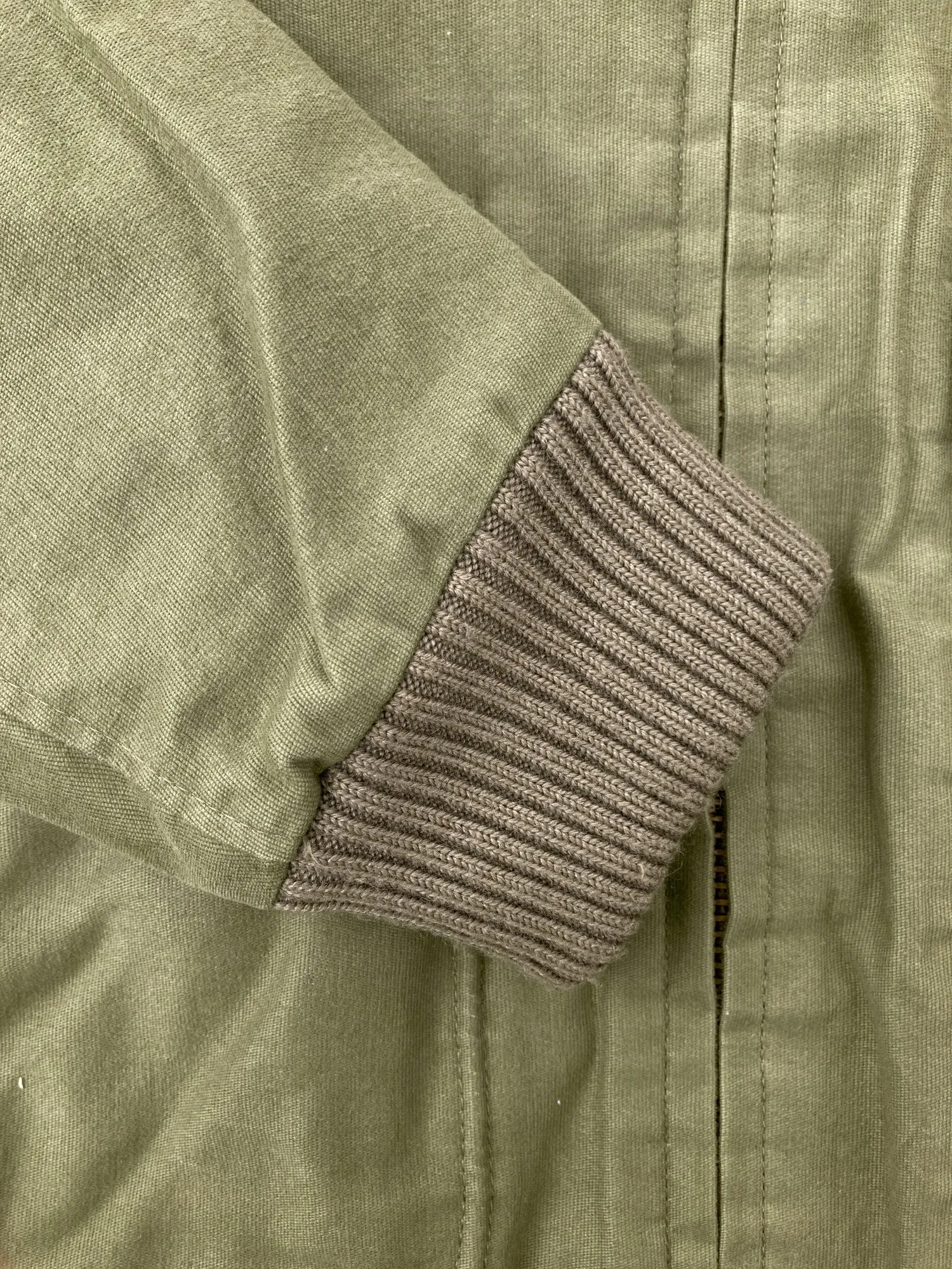 Lad Musician 1990s 2000s khaki cotton canvas exaggerated high neck jacket - 46 S