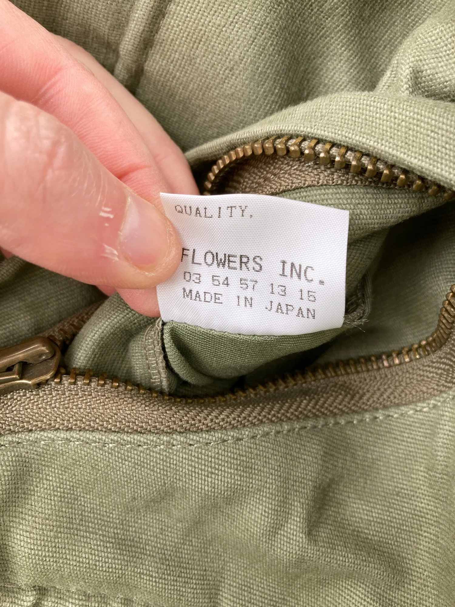 Lad Musician 1990s 2000s khaki cotton canvas exaggerated high neck jacket - 46 S