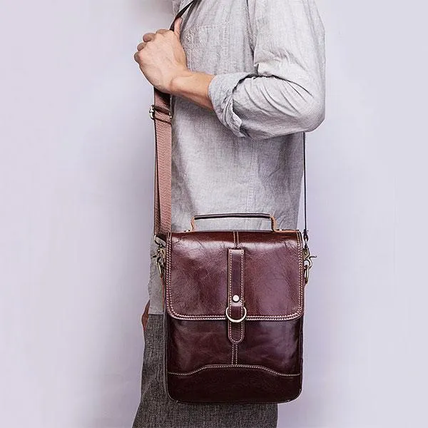 Large Capacity Retro Genuine Leather Crossbody Bag