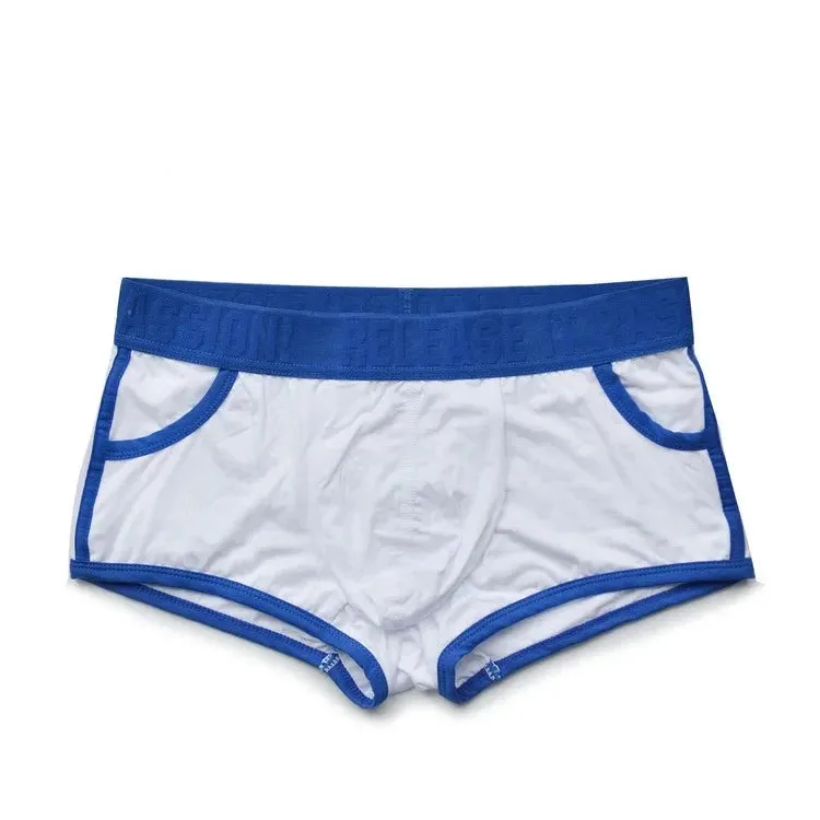 Letter Printed Low Waist Color Boxer