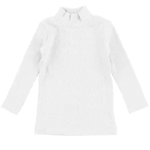 Lil Legs Winter White Ribbed Turtleneck