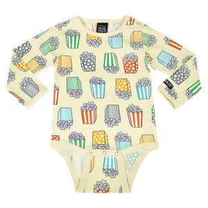 Long sleeve bodysuit- popcorn, oat