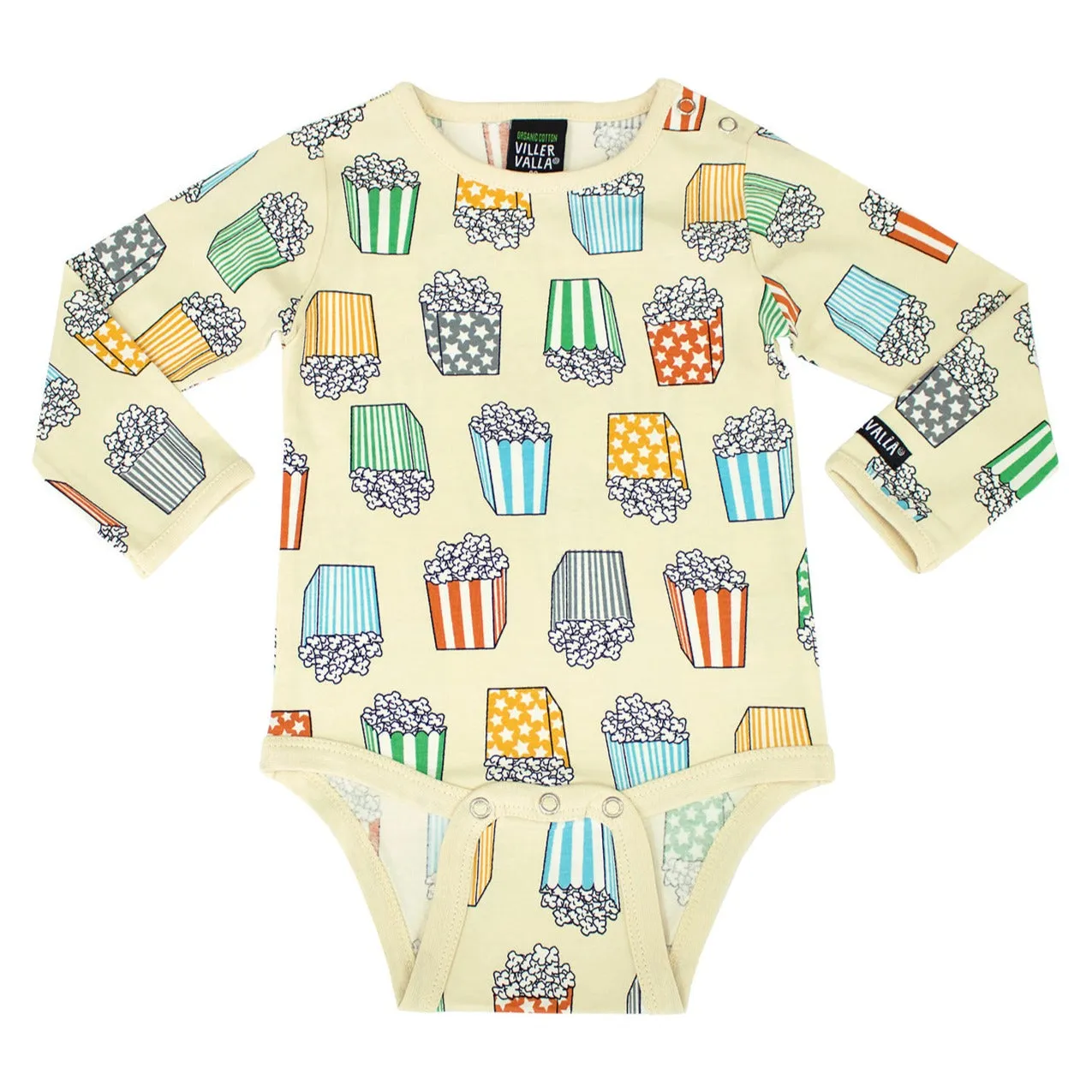 Long sleeve bodysuit- popcorn, oat