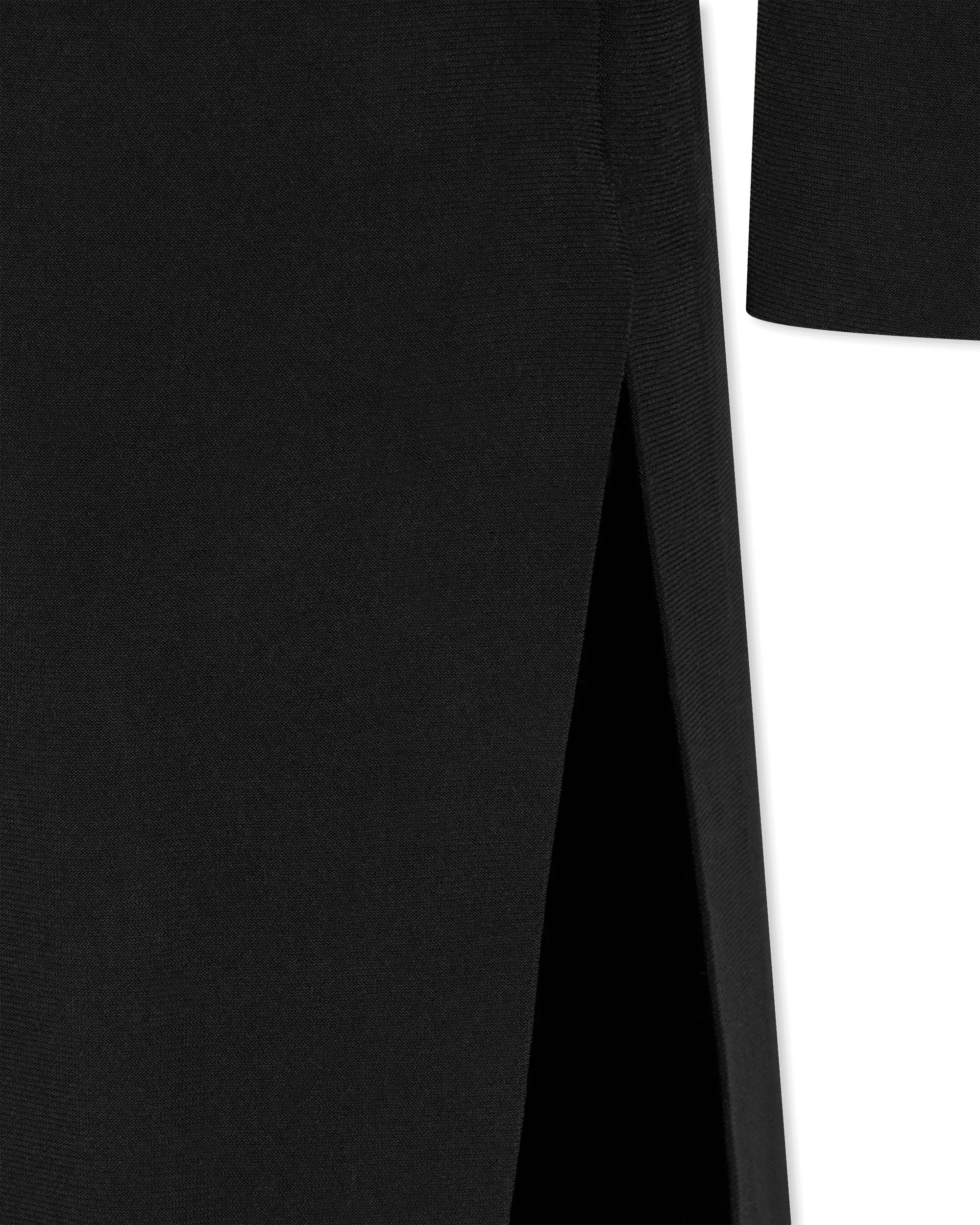 Long Sleeve Turtleneck Side Slit Gown