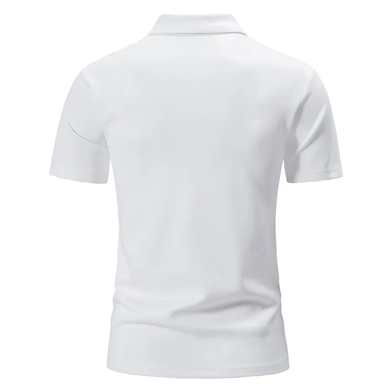 Men Turtleneck Slim Short Sleeves T-Shirt