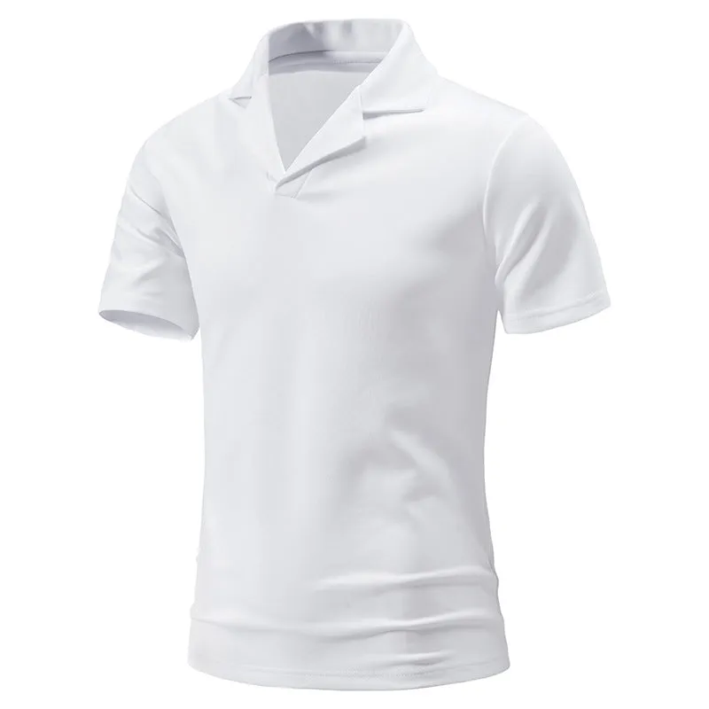 Men Turtleneck Slim Short Sleeves T-Shirt