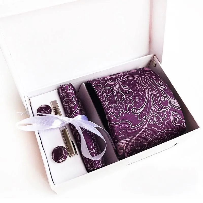 Men's Accessory Paisley Tie Gift Box Set