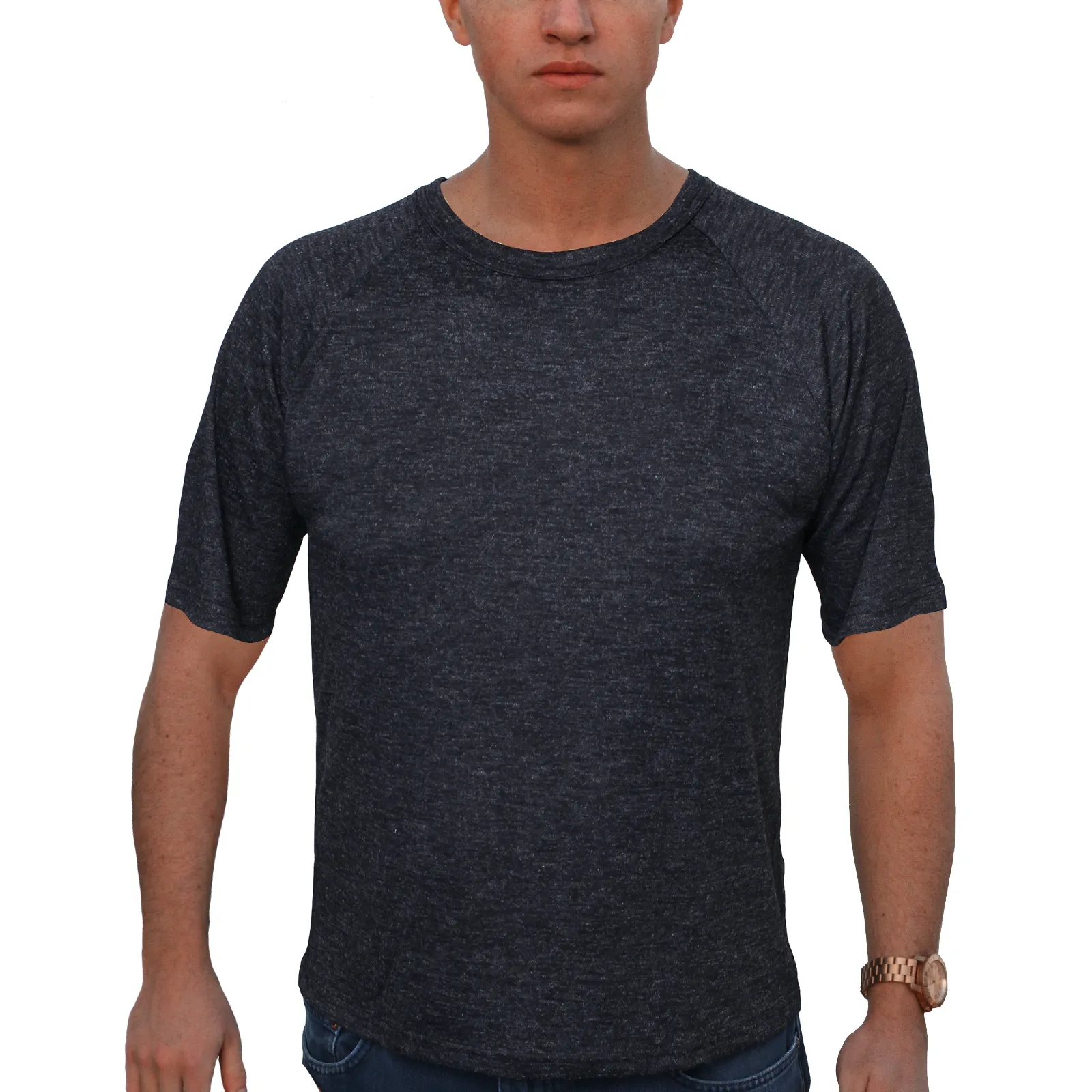 Mens Merino Wool Blend Short Sleeve Thermal Top Underwear Thermals Base Layer