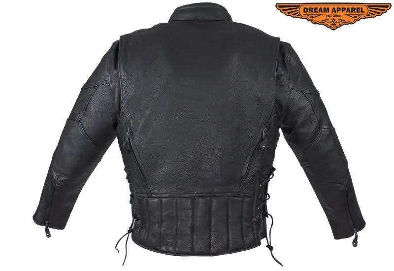 Mens Racer jacket With Zippered Cuffs