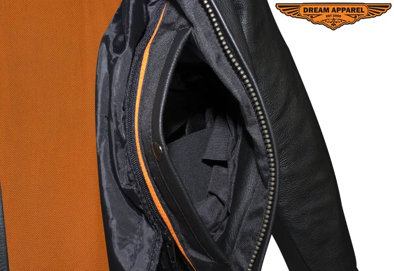 Mens Racer jacket With Zippered Cuffs