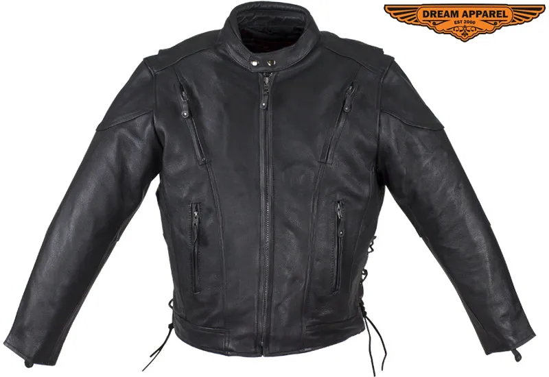 Mens Racer jacket With Zippered Cuffs