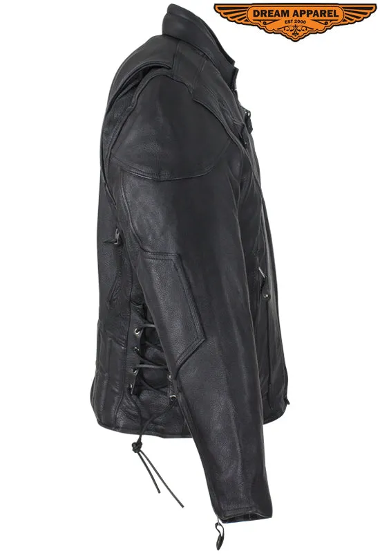 Mens Racer jacket With Zippered Cuffs