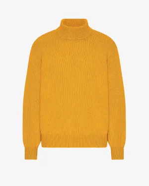 Merino Wool Turtleneck - Burned Yellow