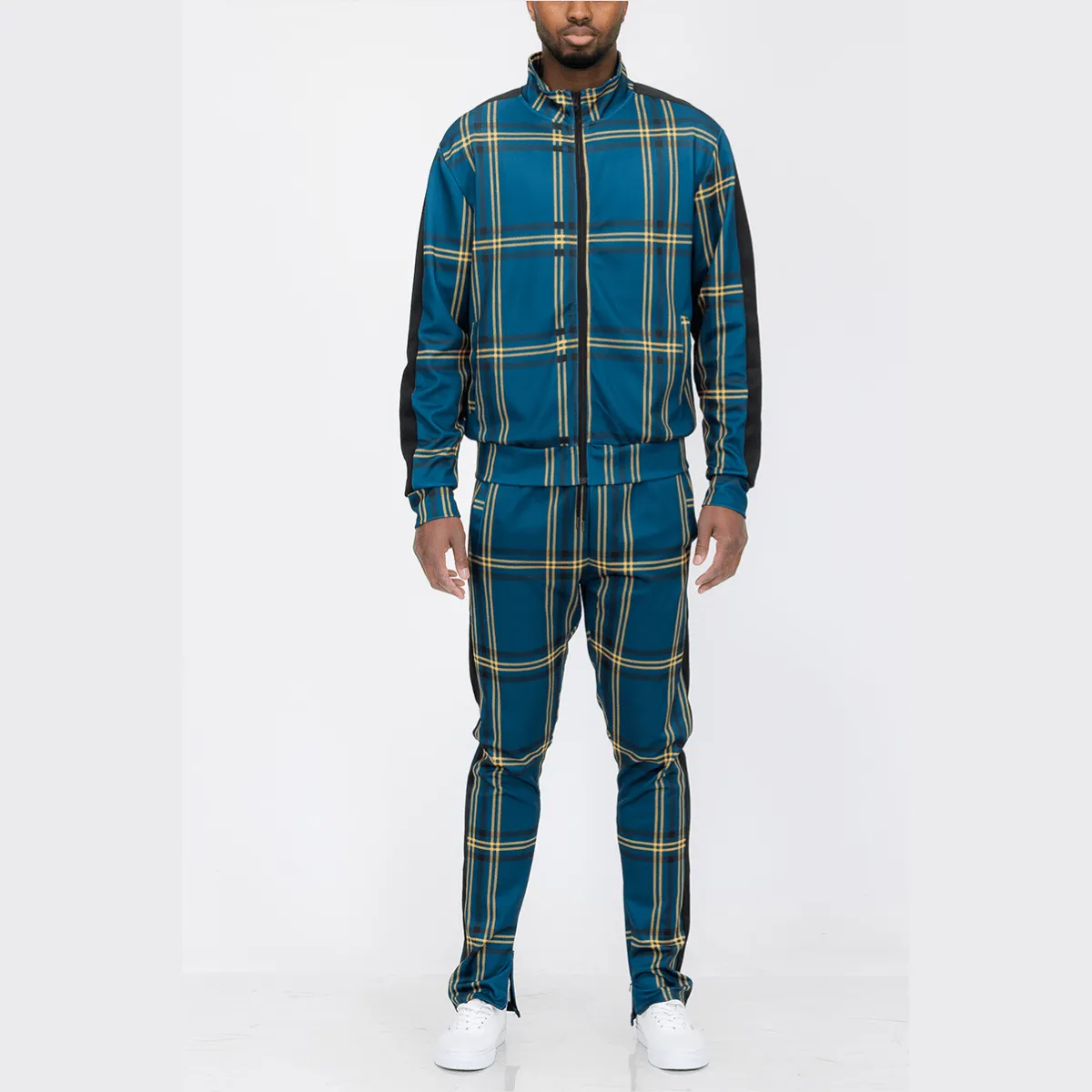 Midnight/Black Plaid Track Set