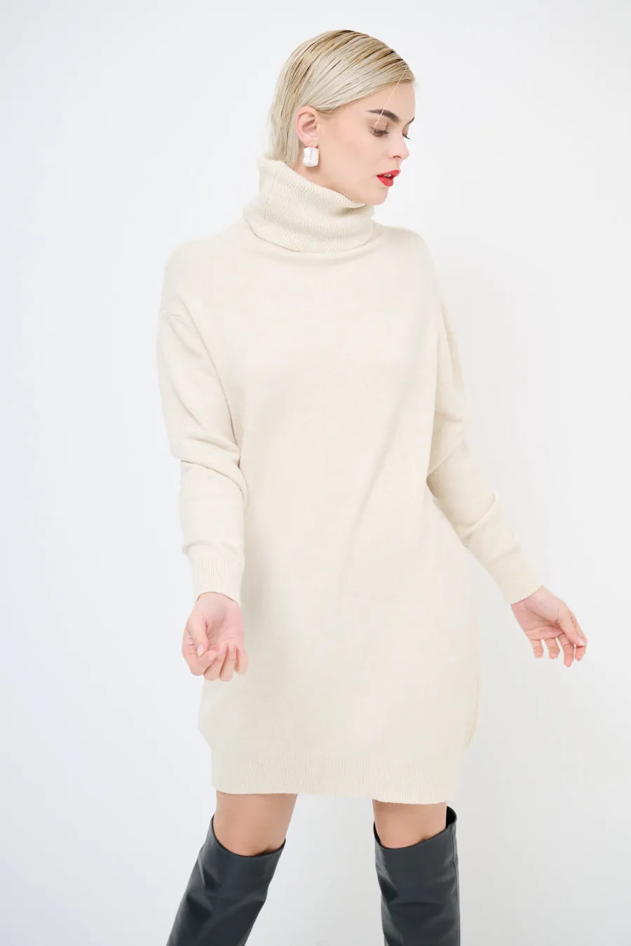 Minimal turtleneck sweater dress wholesale
