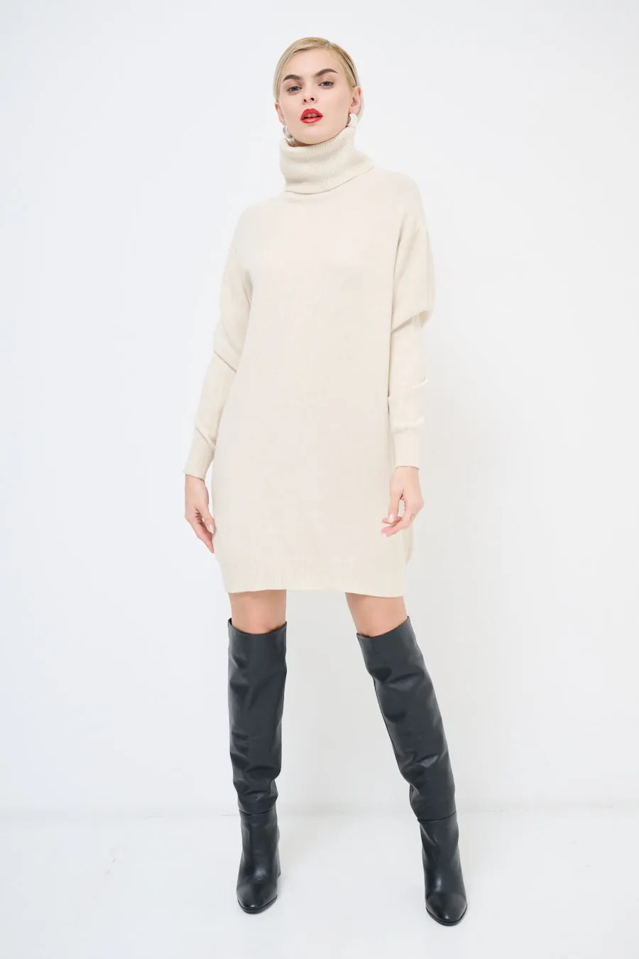 Minimal turtleneck sweater dress wholesale