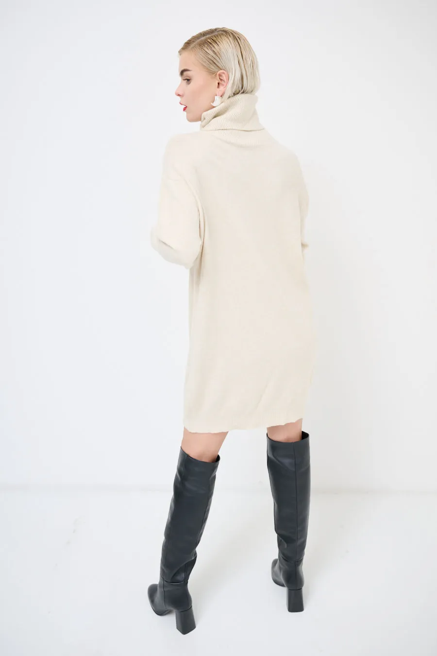 Minimal turtleneck sweater dress wholesale