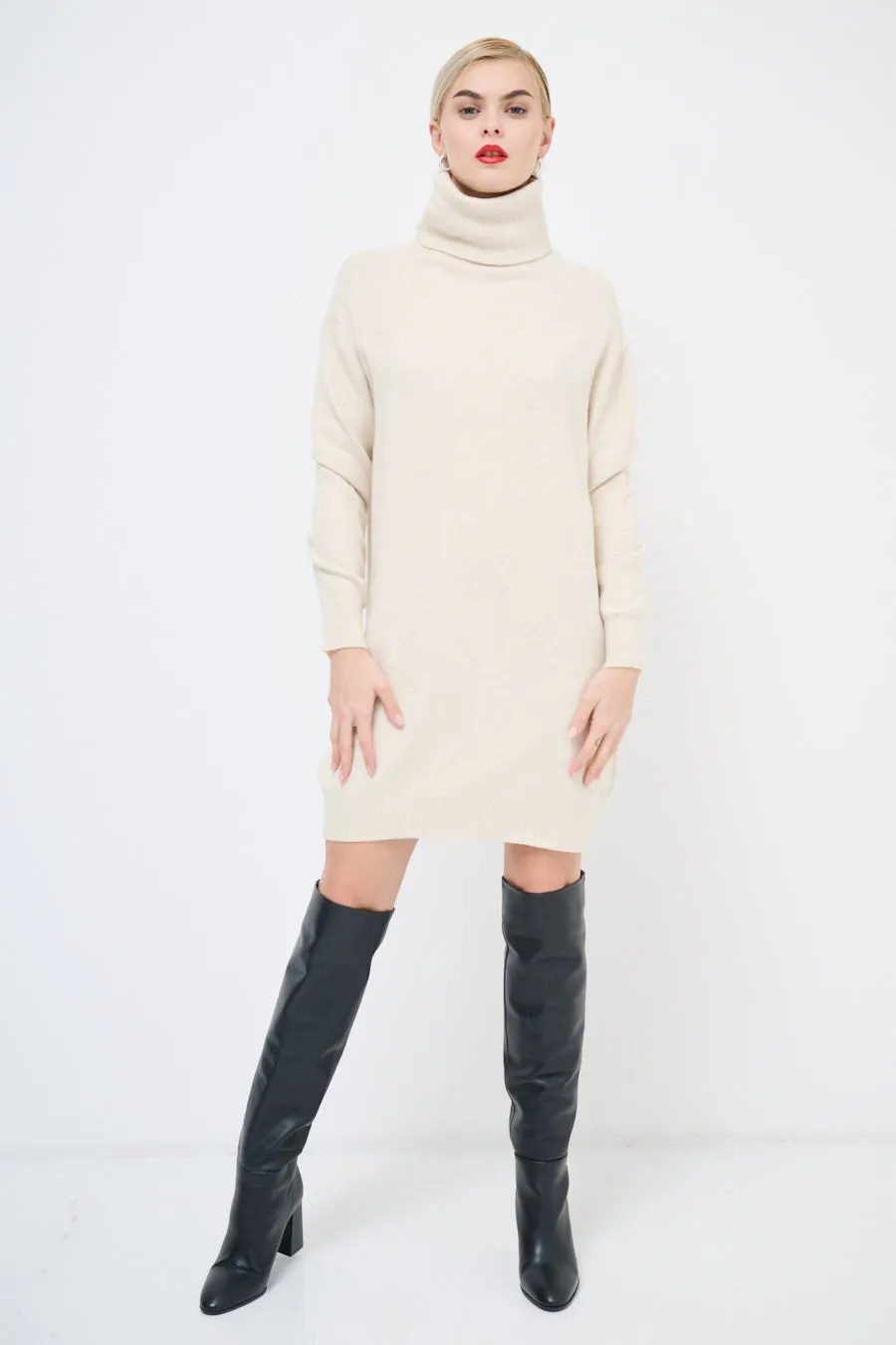 Minimal turtleneck sweater dress wholesale
