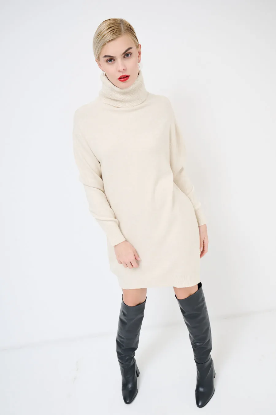 Minimal turtleneck sweater dress wholesale