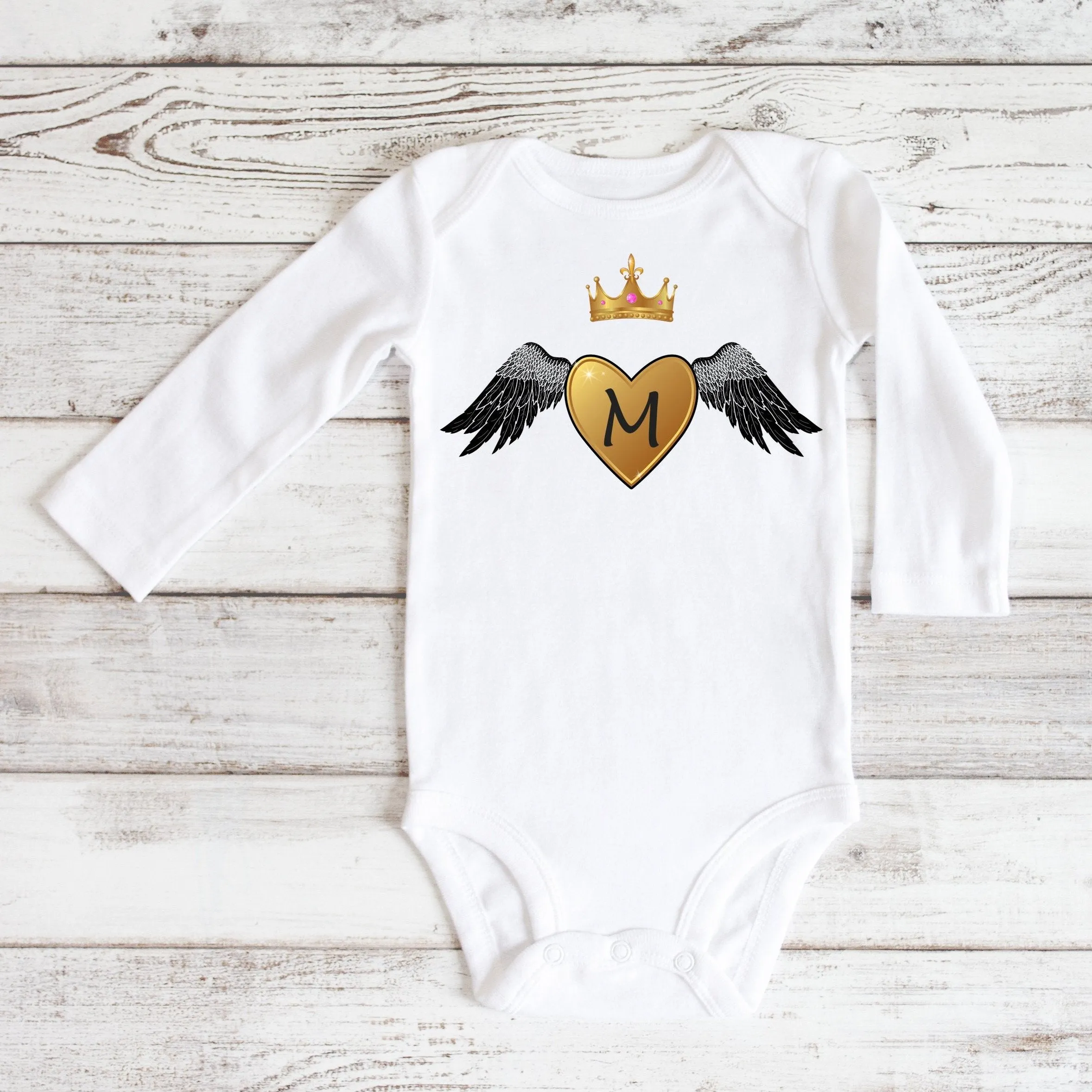 Monogram Baby Bodysuit - Dark Angel