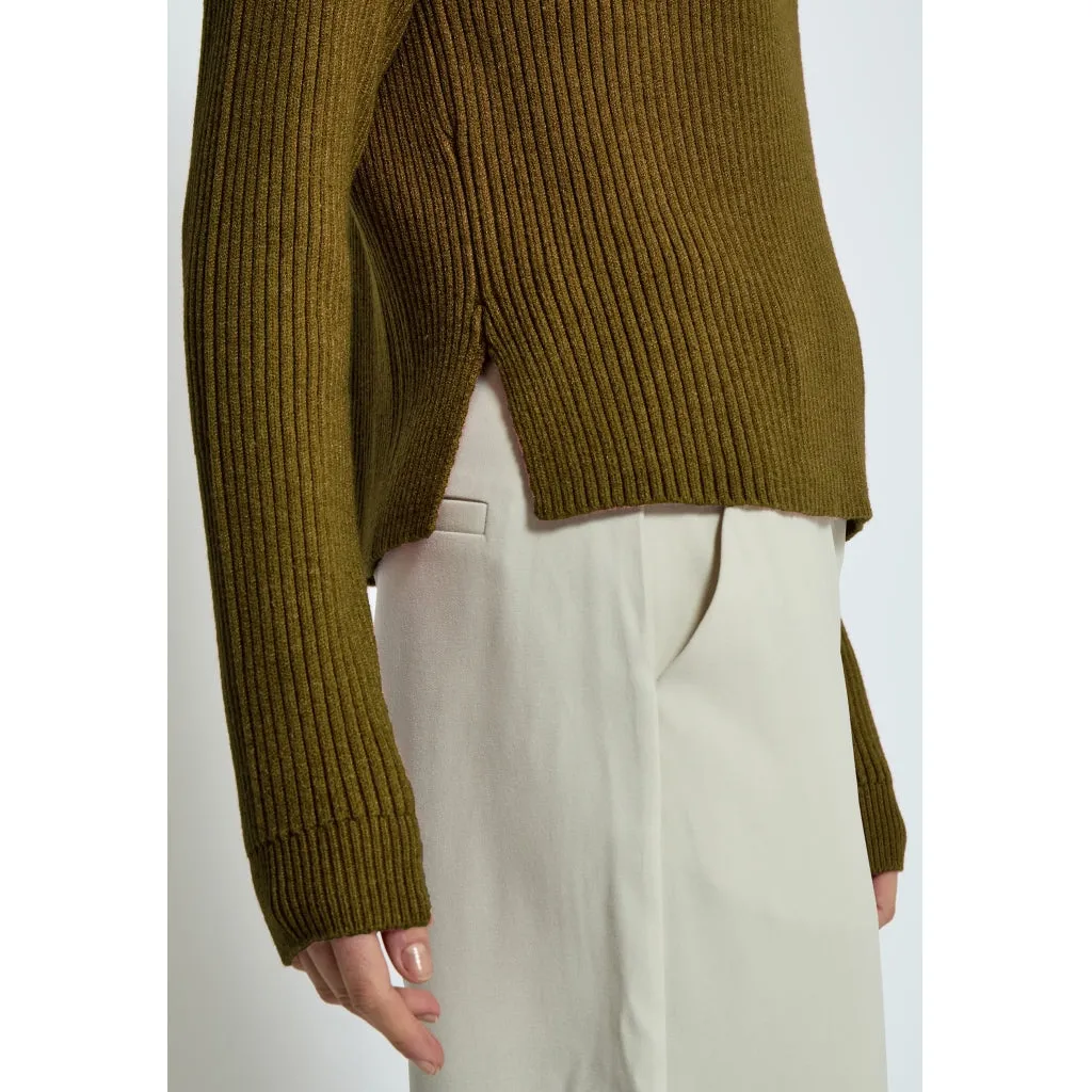 MSAva Knit Turtleneck - Dark Olive