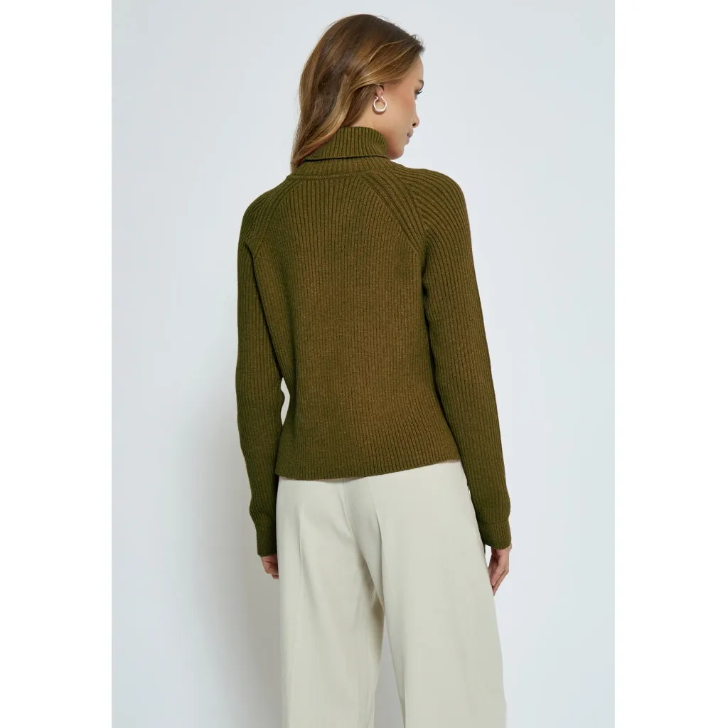 MSAva Knit Turtleneck - Dark Olive