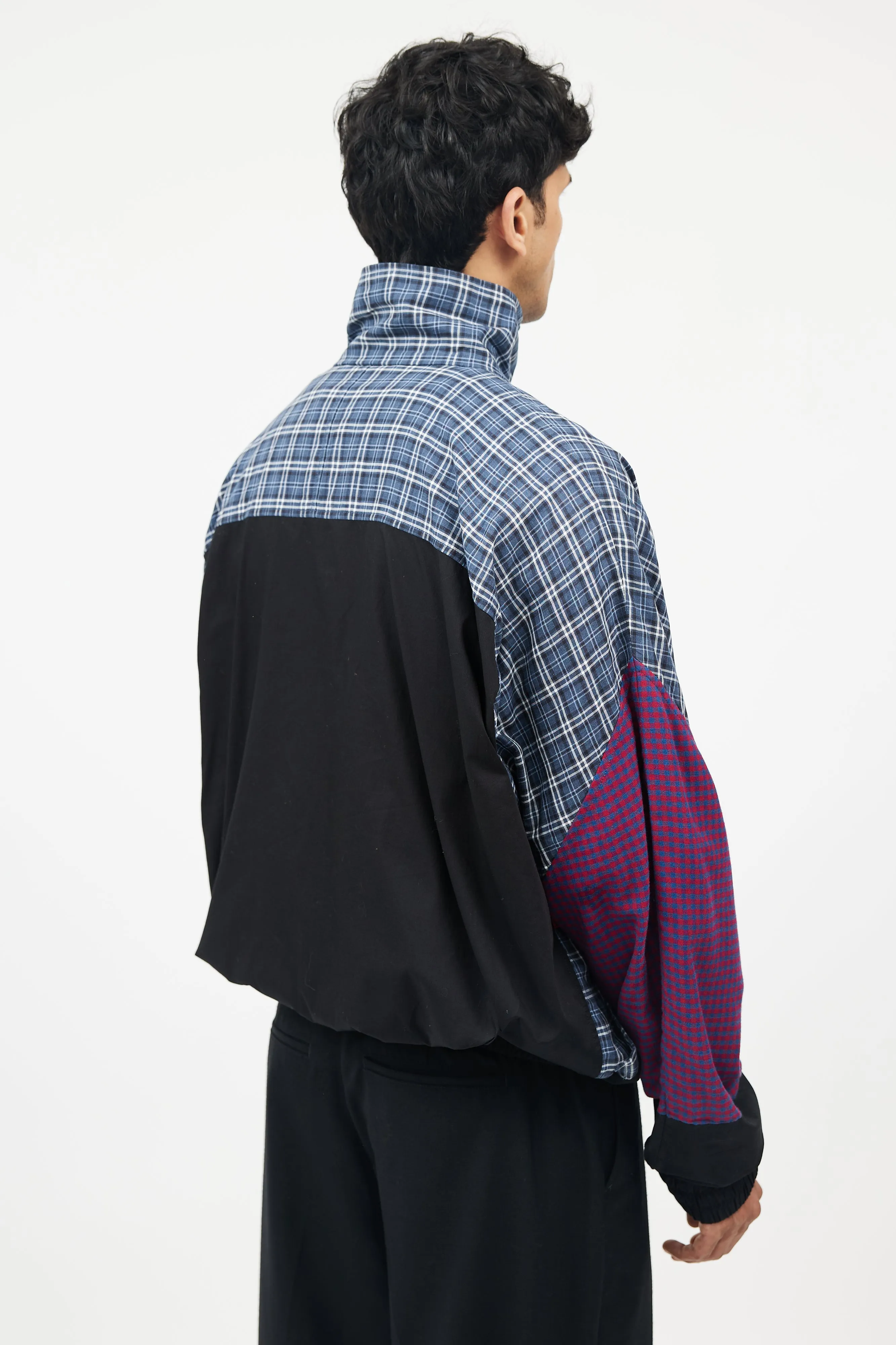 Multicolour Plaid Track Jacket