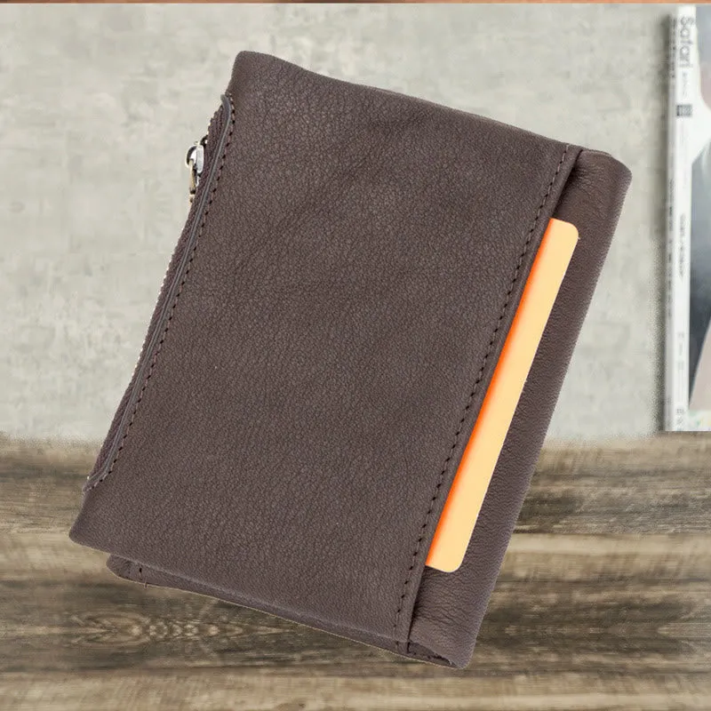 Multifunctional Real Leather Vintage Purse