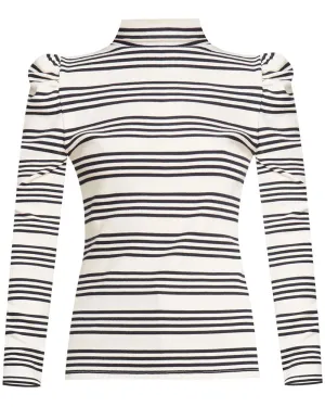 Navy Stripe Cedar Turtleneck