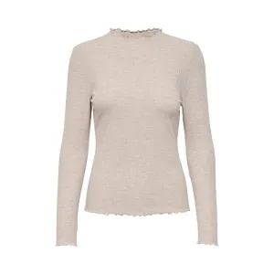 Only Beige Polyester Sweater