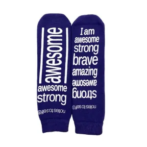 Purple hospital-type gripper socks (size M/L)