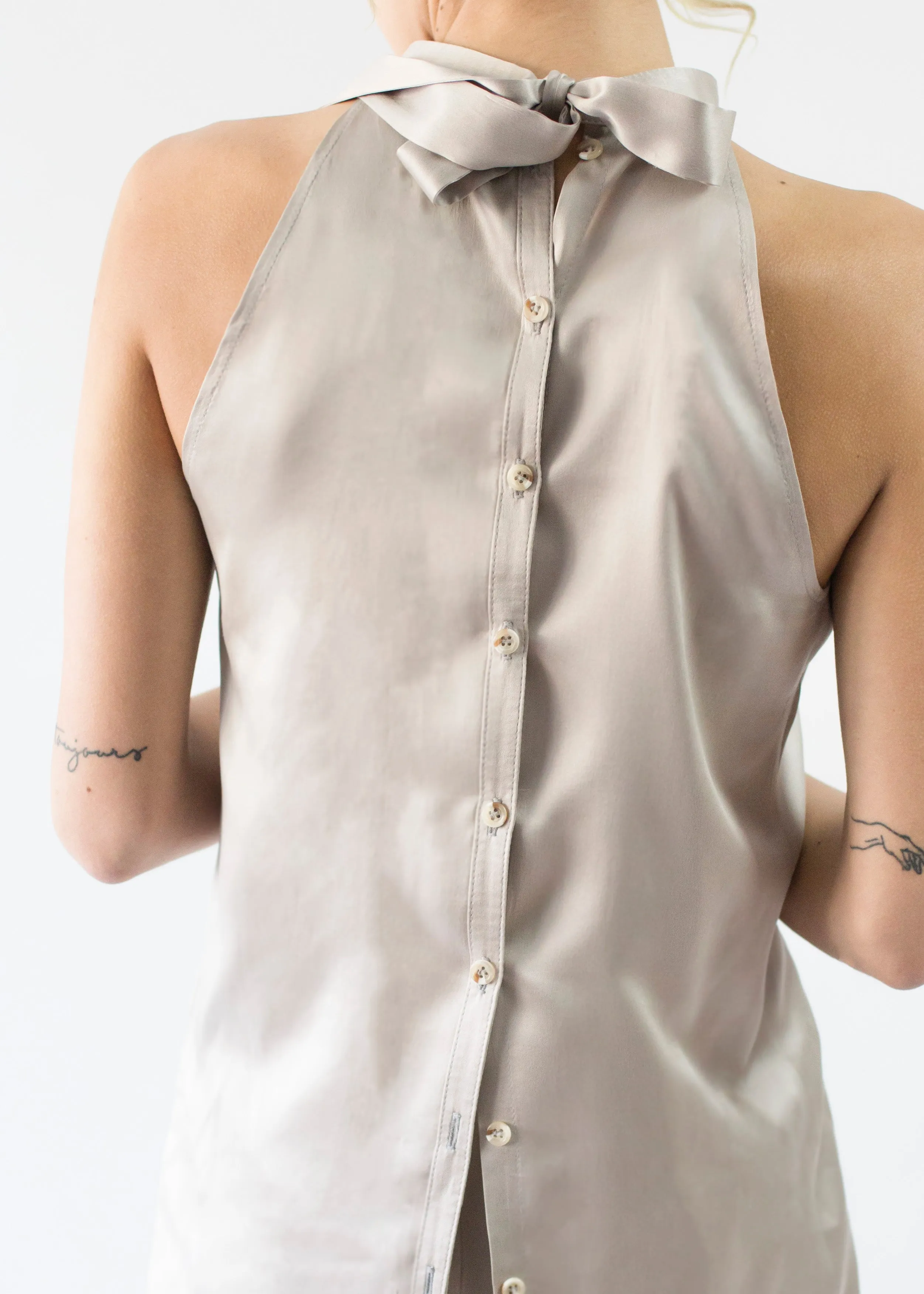 Raglan Silk Tie Blouse