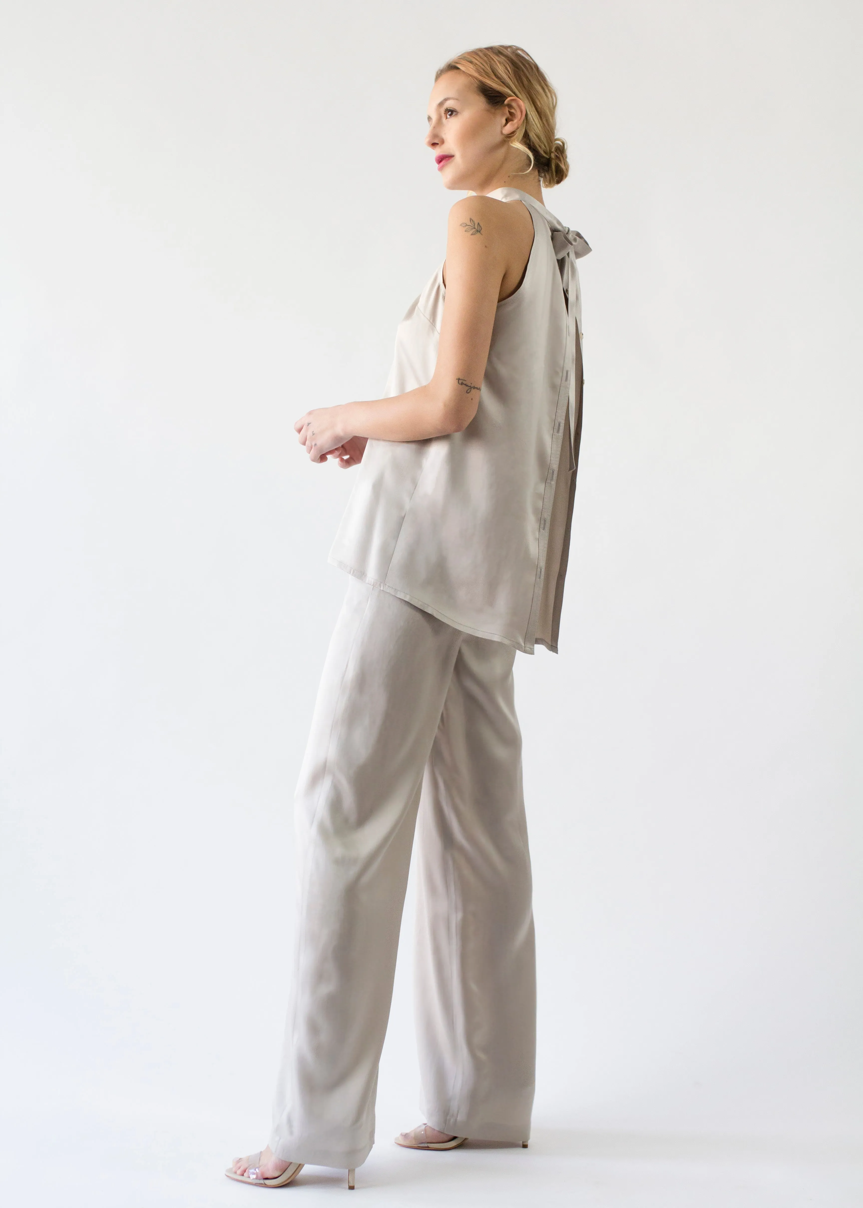 Raglan Silk Tie Blouse