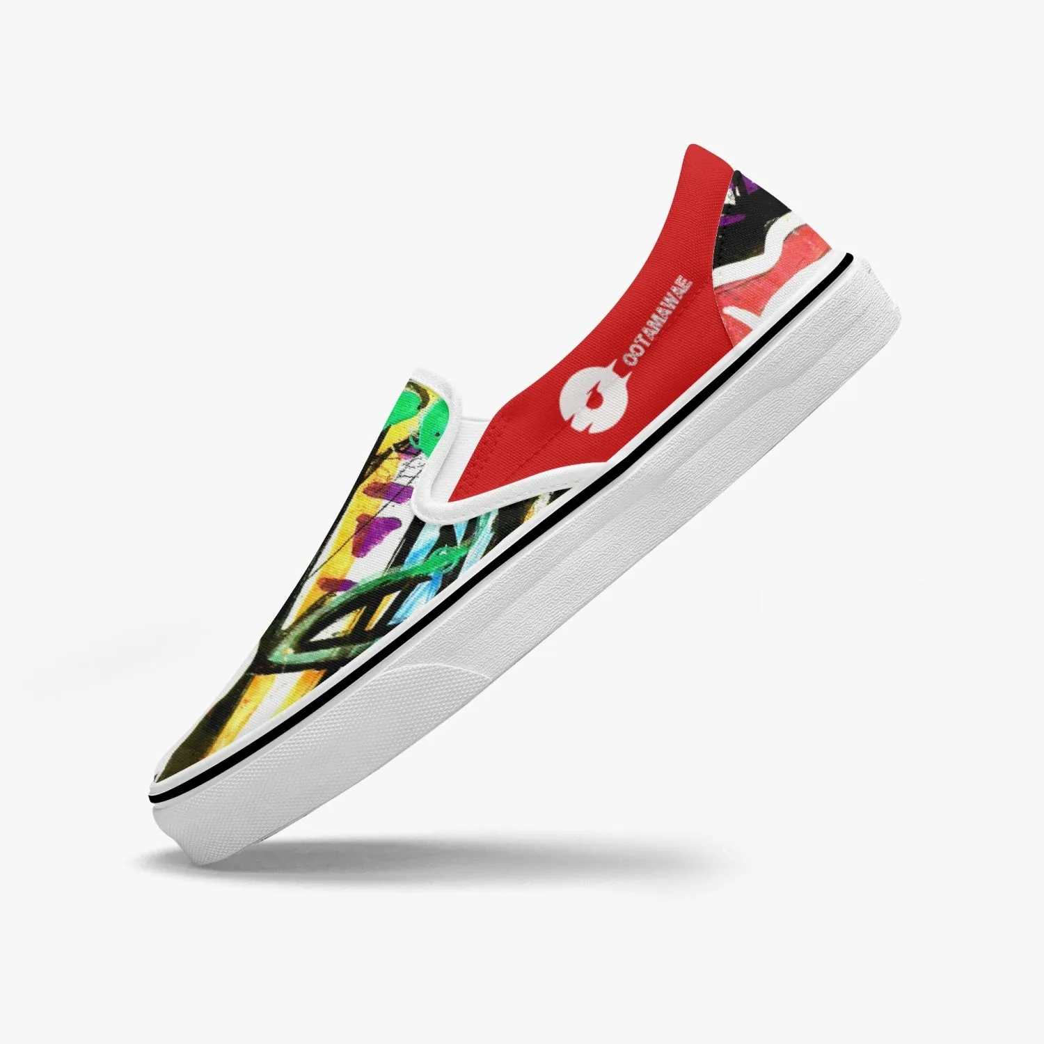 Red Art Slip-On Shoes
