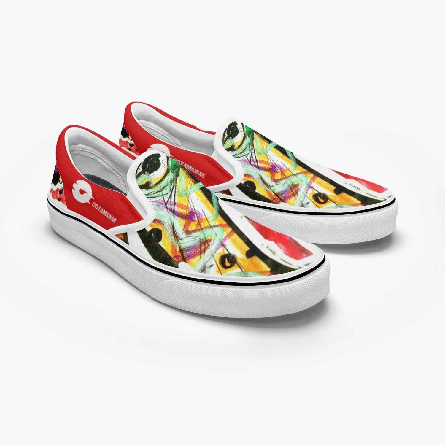 Red Art Slip-On Shoes