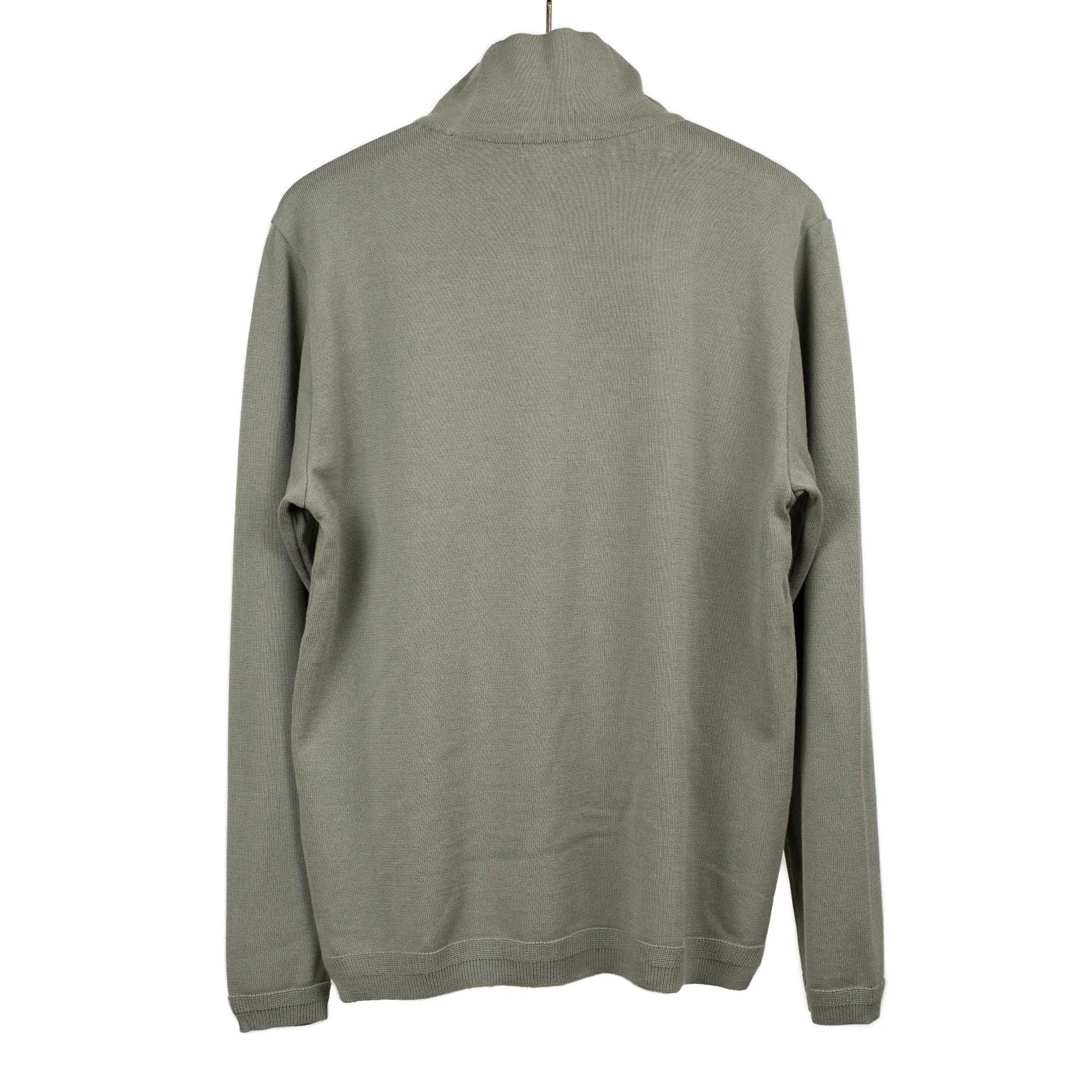 Rollneck knit t-shirt in grey cotton