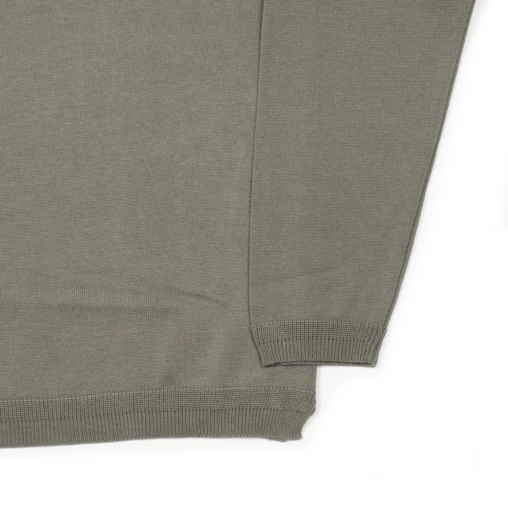 Rollneck knit t-shirt in grey cotton