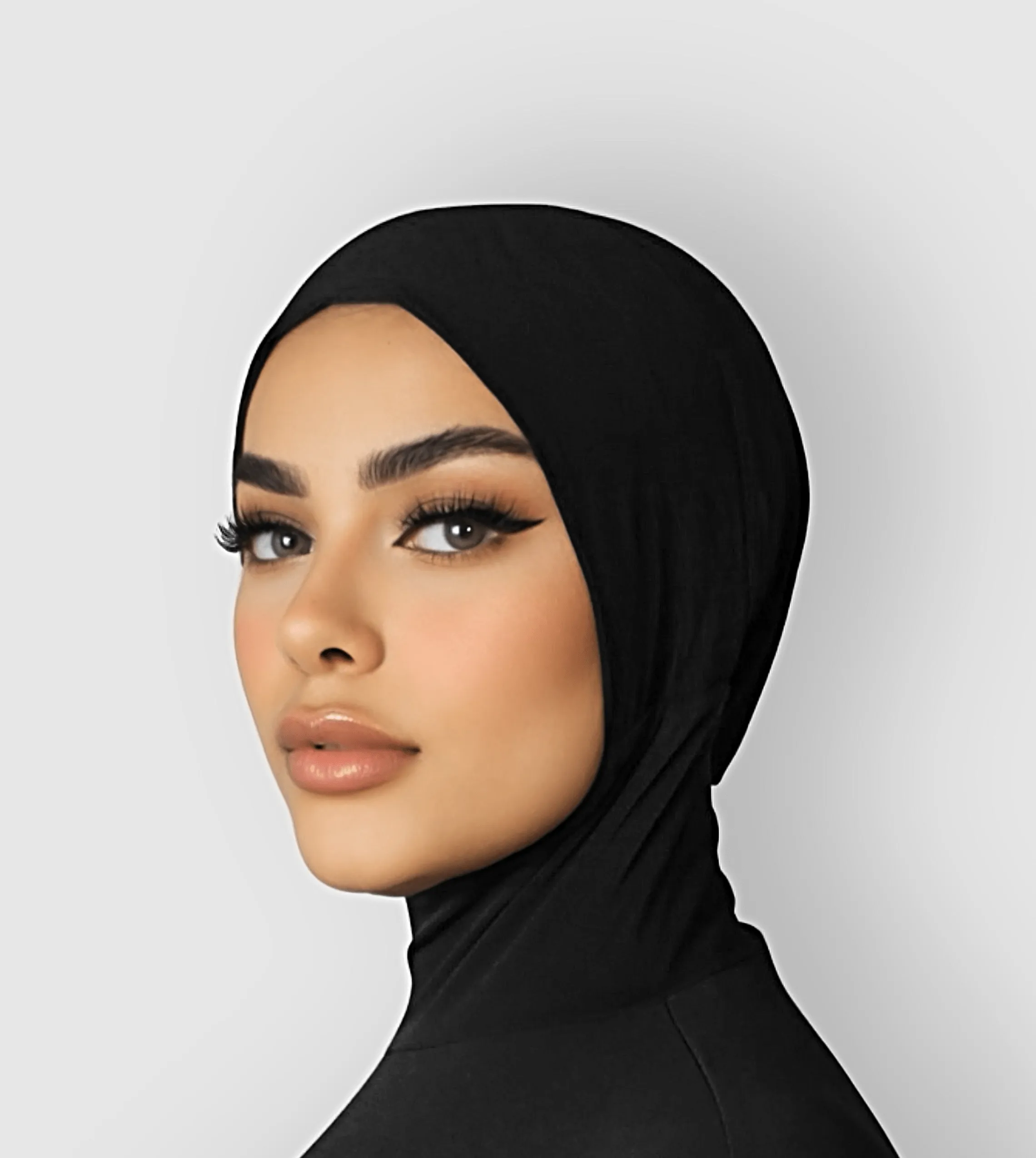 RUUQ Bodysuit Sleeveless with Hijab Cap - Black