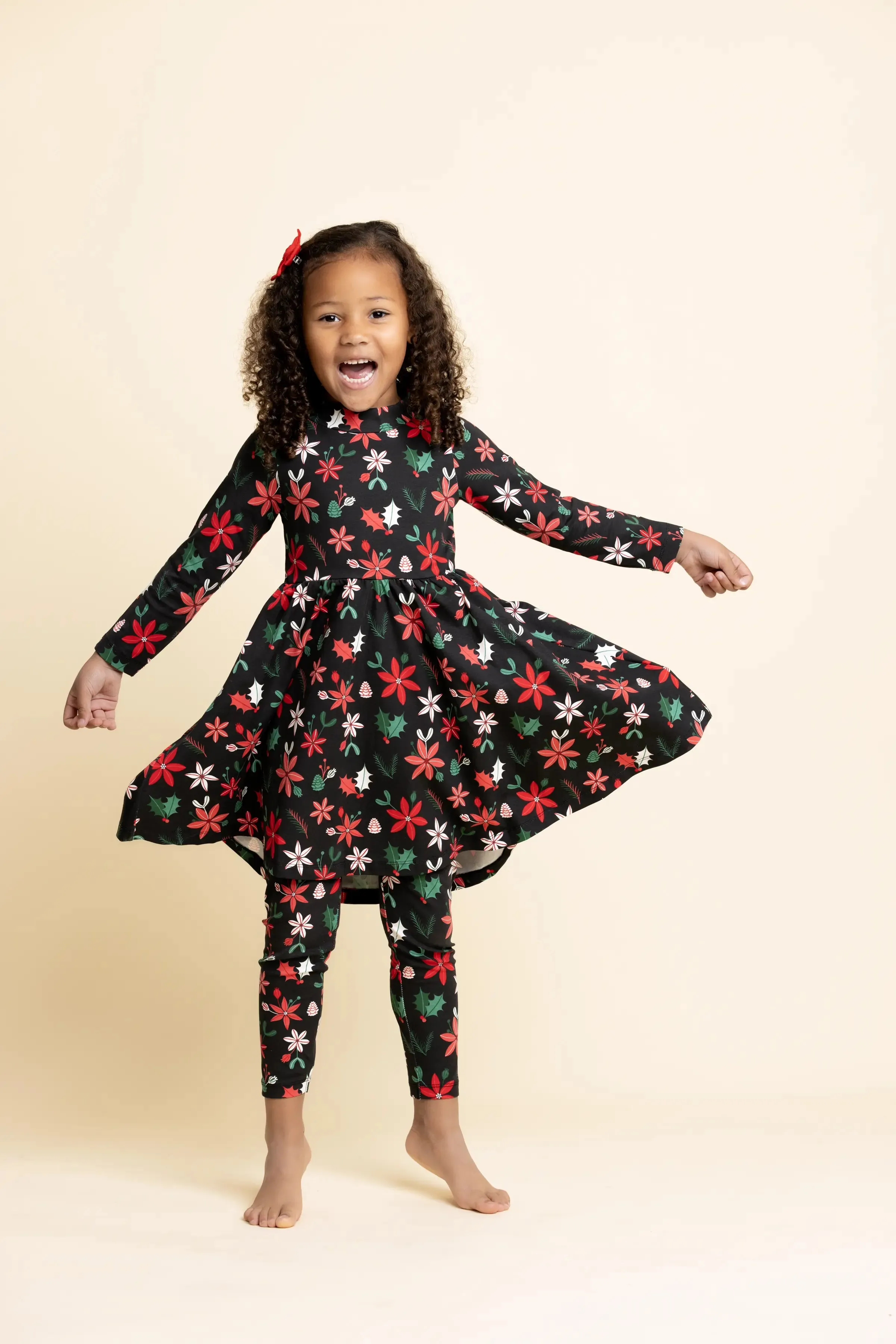 SALE - Turtleneck Let's Dance Dress_Holiday Florals