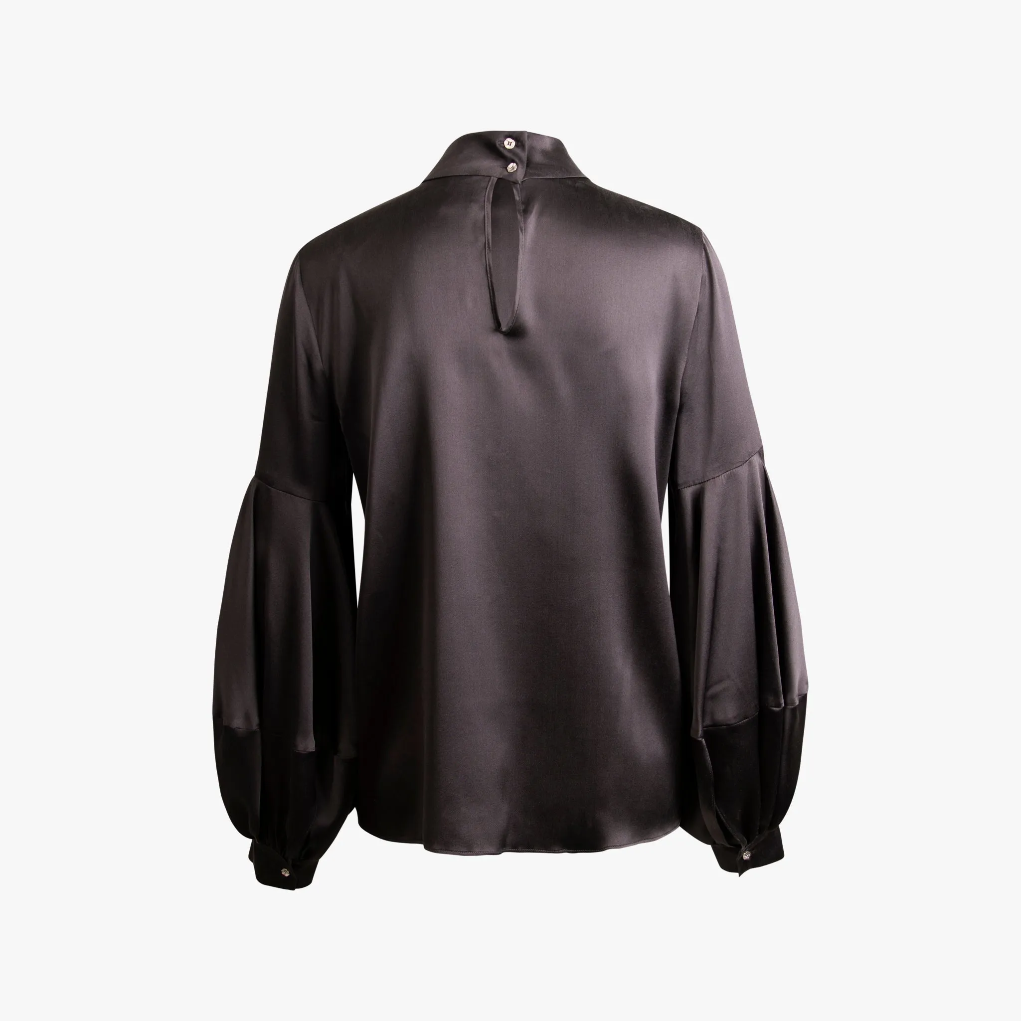 Seidenstretchbluse uni