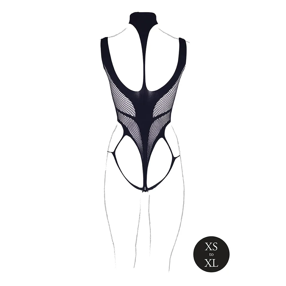Shots Le Desir Shade Cyllene XLVIII Bodysuit with Turtleneck Black O/S
