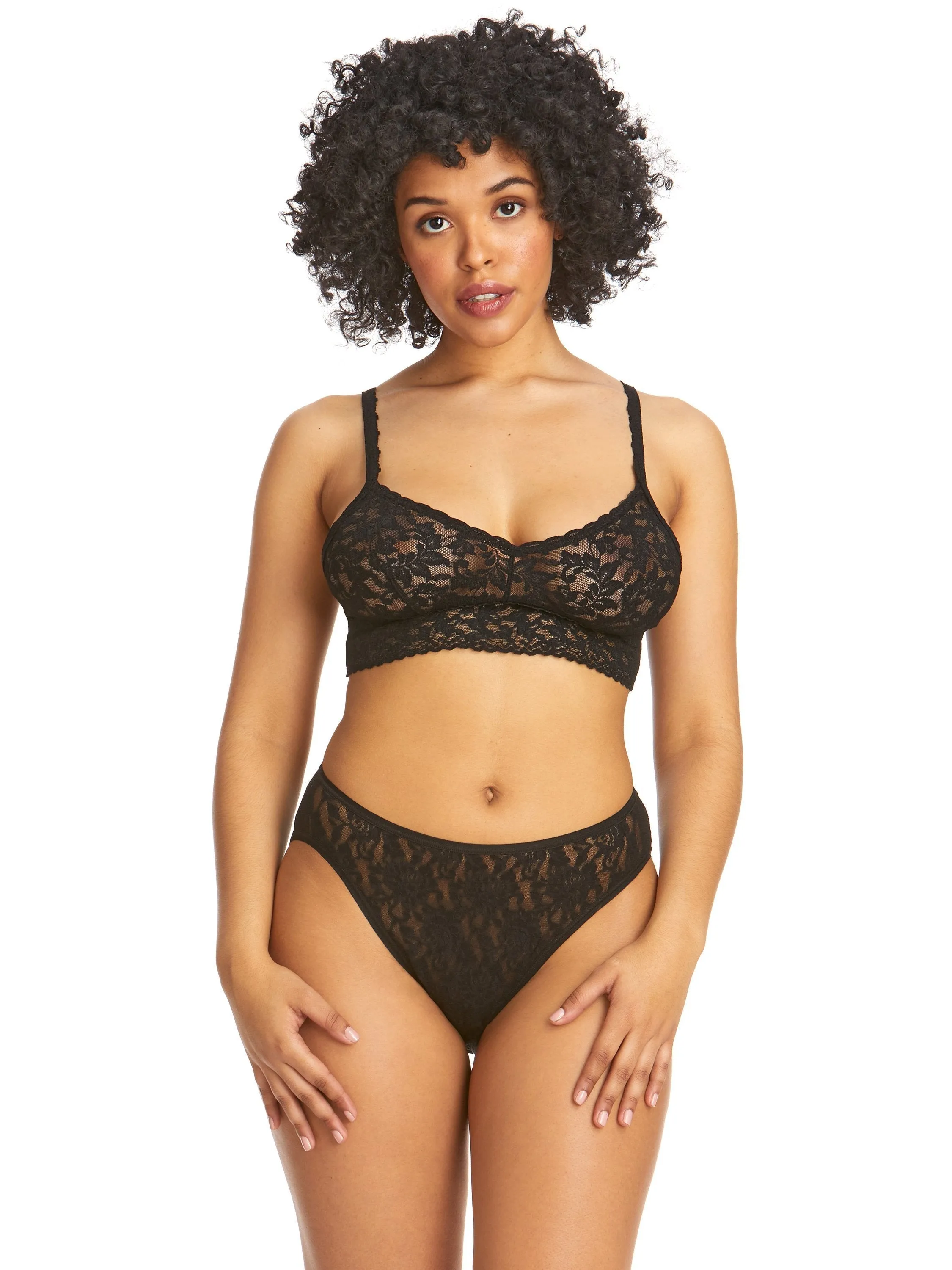 Signature Lace High Cut Brief Black Sale