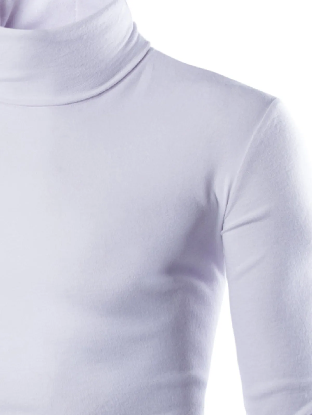 Simple Turtleneck Bottoming Men Long Sleeved T-Shirt 3432
