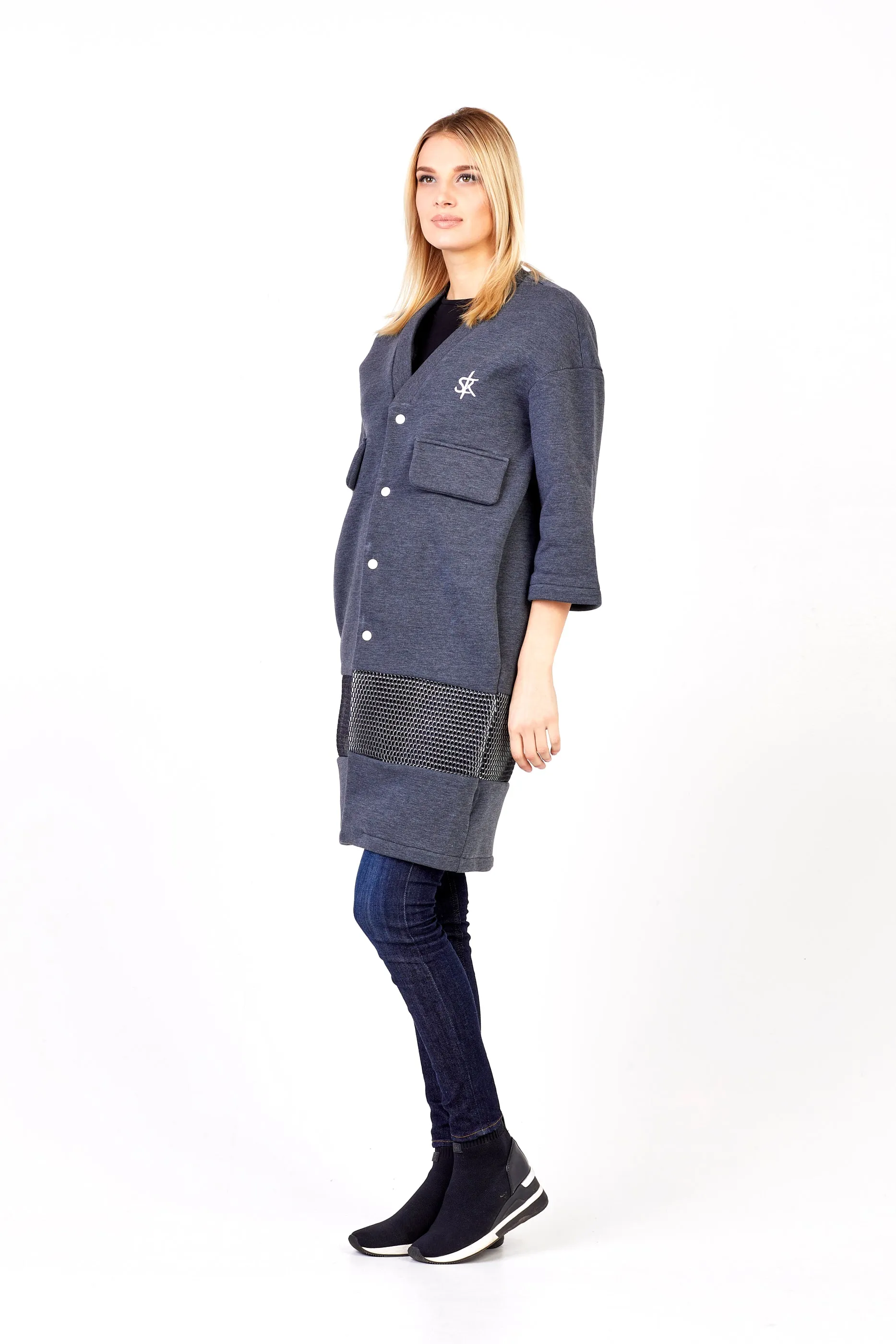 Sofa Killer dark grey long kimono jacket