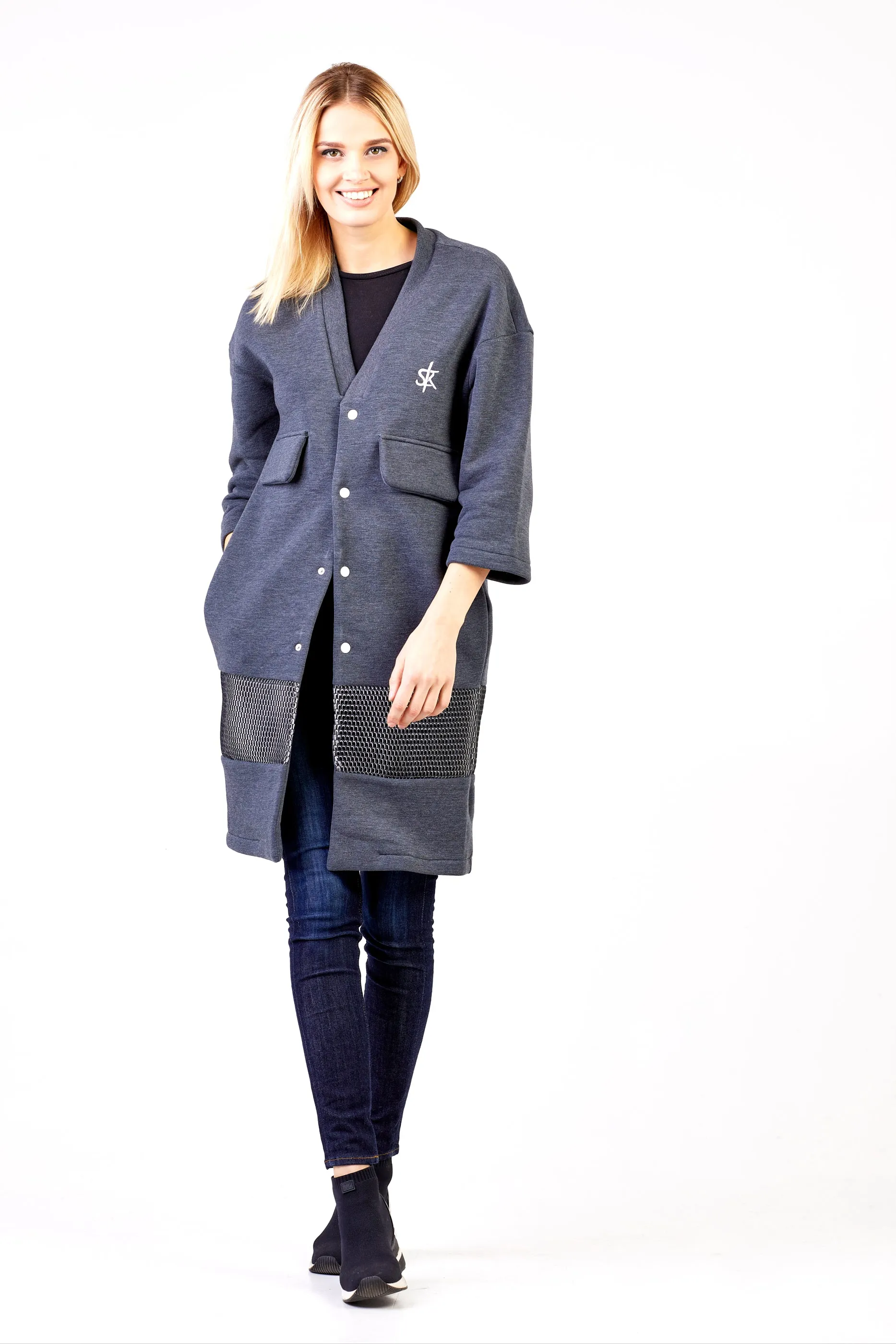 Sofa Killer dark grey long kimono jacket